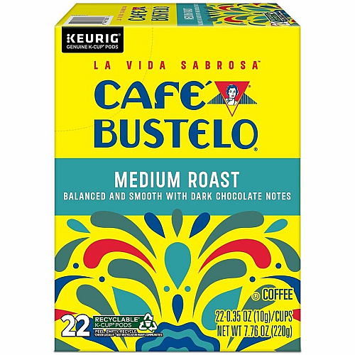 Cafe Bustelo Caf&eacute; Bustelo K-Cup, Pod Medium-Roast K-Cup Coffee Pods (2861CT)