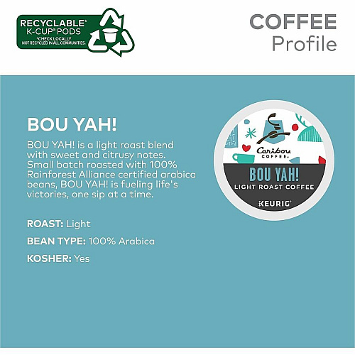 Caribou Coffee&reg; K-Cup, Pod 'Bou Yah! Blend K-Cup Pods (9686)