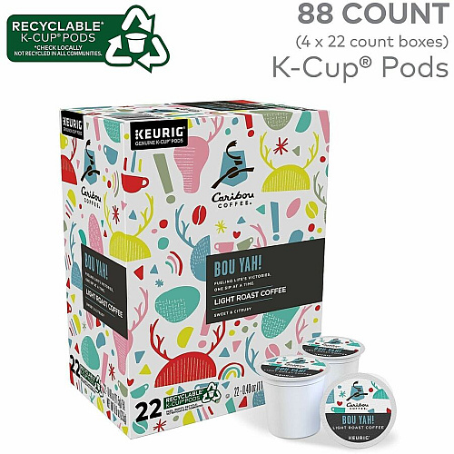 Caribou Coffee&reg; K-Cup, Pod 'Bou Yah! Blend K-Cup Pods (9686CT)