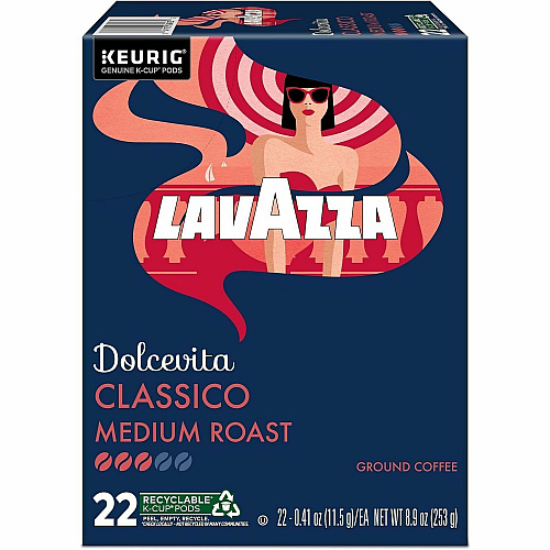 Lavazza K-Cup, Pod, Ground Dolcevita Classico K-Cup Coffee Pods (0433)