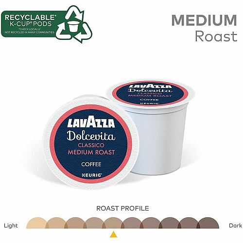 Lavazza K-Cup, Pod, Ground Dolcevita Classico K-Cup Coffee Pods (0433)