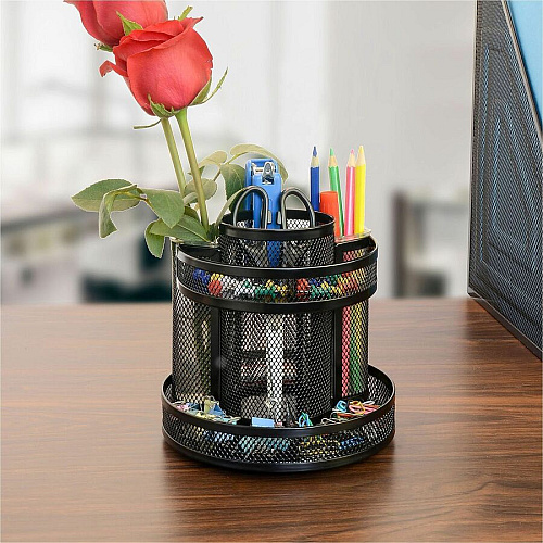 Lorell Multi-Compartment Rotating Desk Organizer (84137)
