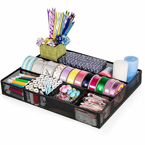 Lorell Multi-Compartment Mesh Drawer Organizer (84136CT)