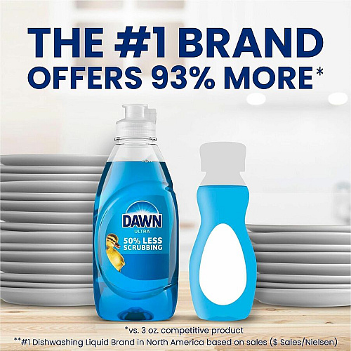 Dawn Ultra Dish Liquid Soap For Multipurpose - Liquid - 5.8 fl oz (0.2 quart) - Original Scent - Recommended For: Grease Remover, Stain Remover - Versatile, Freshen - Blue - 24 / Carton (25477)