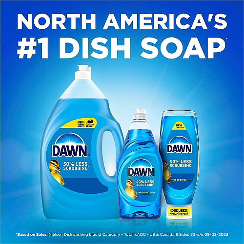 Dawn Ultra Dish Liquid Soap For Multipurpose - Liquid - 5.8 fl oz (0.2 quart) - Original Scent - Recommended For: Grease Remover, Stain Remover - Versatile, Freshen - Blue - 24 / Carton (25477)