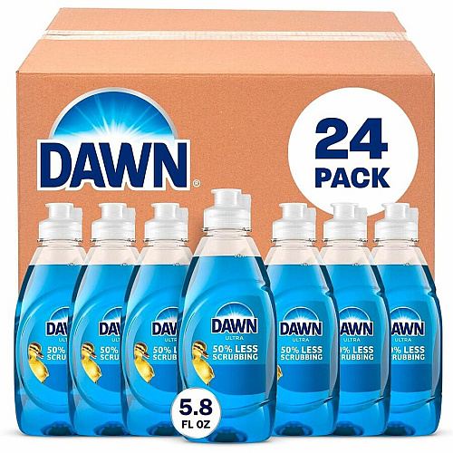 Dawn Ultra Dish Liquid Soap For Multipurpose - Liquid - 5.8 fl oz (0.2 quart) - Original Scent - Recommended For: Grease Remover, Stain Remover - Versatile, Freshen - Blue - 24 / Carton (25477)