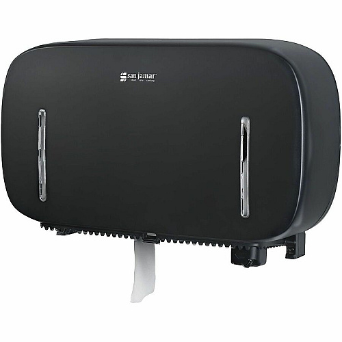 San Jamar Timeless Twin-Roll Bathroom Tissue Dispenser (R4200BK)