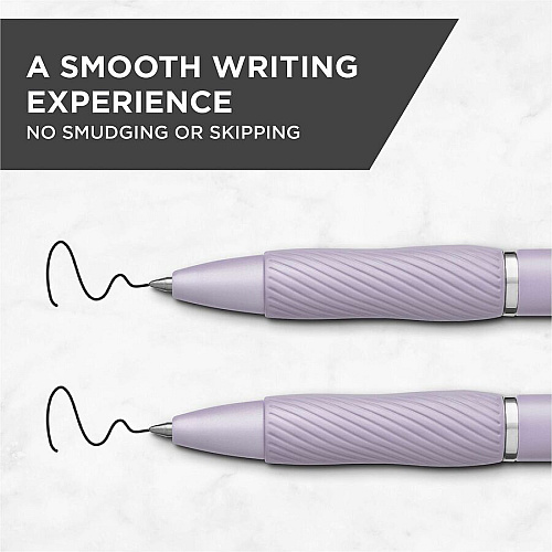 Sharpie S-Gel Pens 0.7 mm Pen Point - Black Ink - Gel-based - Icy Violet Barrel - Writing, Home, School, Office - 12 / Dozen (2234774)