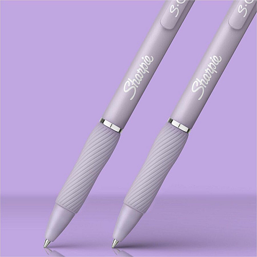 Sharpie S-Gel Pens 0.7 mm Pen Point - Black Ink - Gel-based - Icy Violet Barrel - Writing, Home, School, Office - 12 / Dozen (2234774)