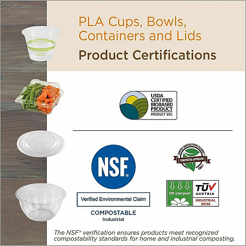 World Centric 12oz-22oz Clear Cold Cup Lids Round - Polylactic Acid (PLA) - Clear - 50/Pack - 20 / Carton (CULCS12F)