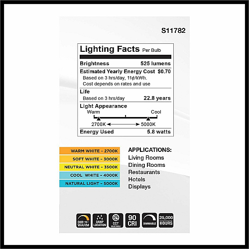 Satco LED R20 Reflector Bulbs (S11782)
