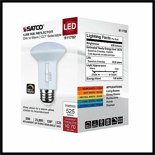 Satco LED R20 Reflector Bulbs (S11782)