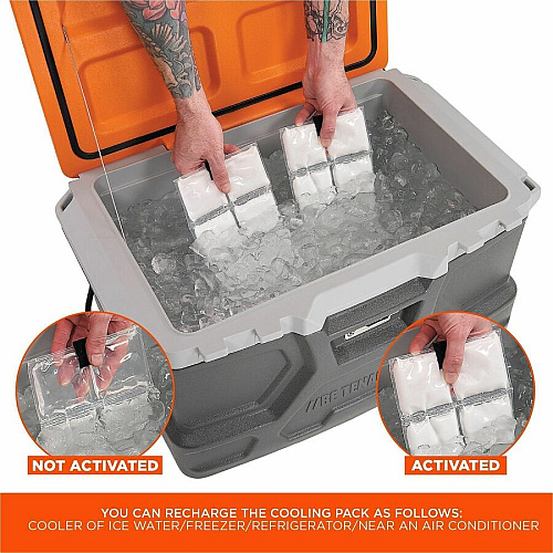 Ergodyne Chill-Its 6260 Cooling Packs Vest Kit Recommended for: Indoor/Outdoor, Industrial, Pulp & Paper, Running, Biking, Yardwork - 2XL/3XL - 34.50" Chest - Heat, Warm Temperature, Heat Stress Protection - Hook & Loop/Zipper Closure - 2 Pocket(s (12114)