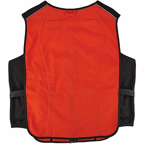 Ergodyne Chill-Its 6260 Cooling Packs Vest Kit Recommended for: Indoor/Outdoor, Industrial, Pulp & Paper, Running, Biking, Yardwork - 2XL/3XL - 34.50" Chest - Heat, Warm Temperature, Heat Stress Protection - Hook & Loop/Zipper Closure - 2 Pocket(s (12114)