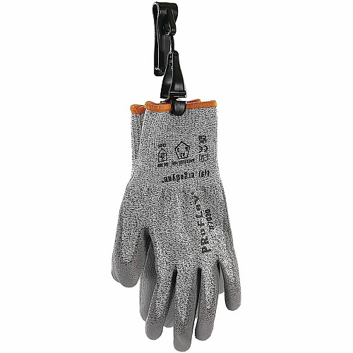 Ergodyne Squids 3425 Swiveling Glove Clip Holder for Gloves, Mitten, Personal Protective Equipment (PPE), Towel, Belt, Warehouse, Construction, Distribution - Swivel, Strong, Temperature Resistant, Durable, Non-conductive, Easy Grip - Black - Acet (19552)