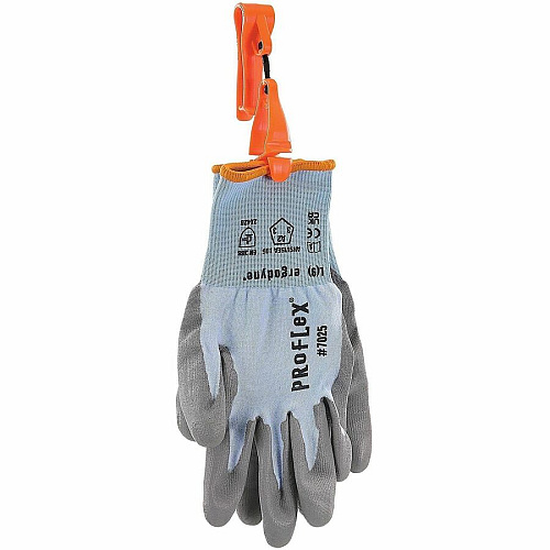 Ergodyne Squids 3425 Swiveling Glove Clip Holder for Gloves, Mitten, Personal Protective Equipment (PPE), Towel, Belt, Warehouse, Construction, Distribution - Swivel, Strong, Temperature Resistant, Durable, Non-conductive, Easy Grip - Orange - Ace (19558)