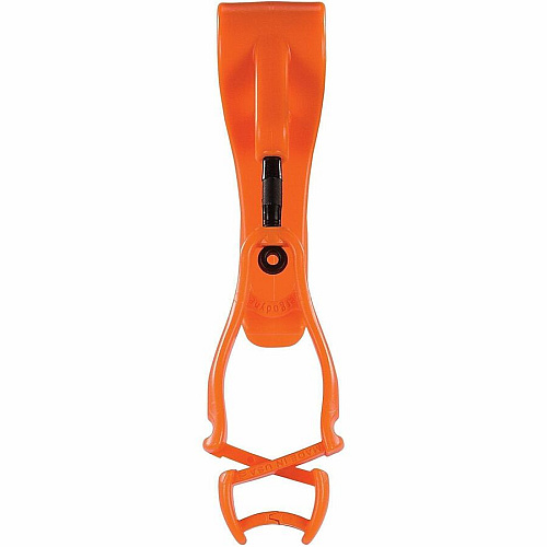 Ergodyne Squids 3425 Swiveling Glove Clip Holder for Gloves, Mitten, Personal Protective Equipment (PPE), Towel, Belt, Warehouse, Construction, Distribution - Swivel, Strong, Temperature Resistant, Durable, Non-conductive, Easy Grip - Orange - Ace (19558)