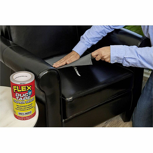 FLEX SEAL Super Wide Duct Tape 20 ft Length x 7.50" Width - Gray - Rubber Adhesive - Water Resistant, Weather Resistant, UV Resistant - For Reinforcing, Box, Household, Repair, DIY, Sealing, Drafting, Window, Door, Furniture, Fabric, ... - 3  (DTGRYR7520)