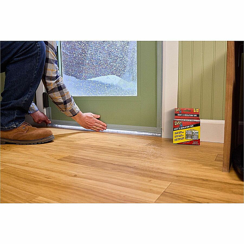 FLEX SEAL Draft Tape 16 ft Length x 2" Width - Clear - Weather Proof, Moisture Proof, Cold Resistant, Crack Resistant, Dust Resistant, Moisture Resistant - For Drafting, Insulating, Window, Door, Sealing, Indoor, Outdoor, Multi Surface, Nonpo (DFSCLR0216)