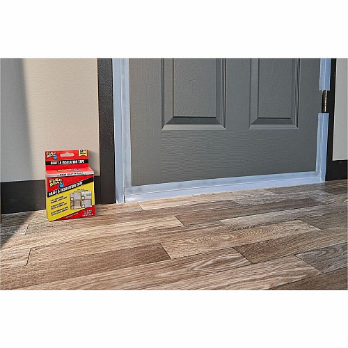 FLEX SEAL Draft Tape 16 ft Length x 2" Width - Clear - Weather Proof, Moisture Proof, Cold Resistant, Crack Resistant, Dust Resistant, Moisture Resistant - For Drafting, Insulating, Window, Door, Sealing, Indoor, Outdoor, Multi Surface, Nonpo (DFSCLR0216)