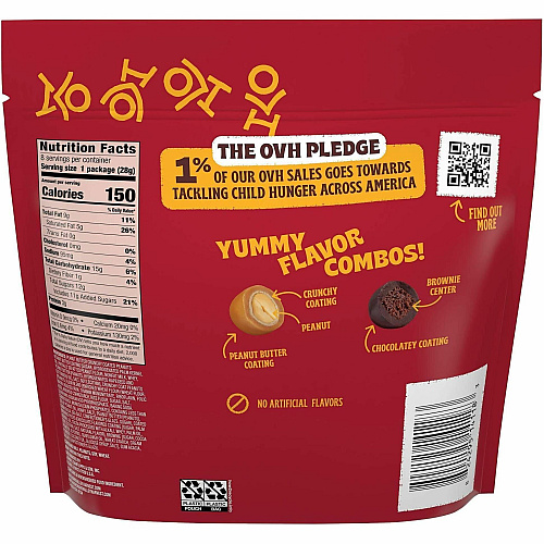 Orchard Valley Harvest Snack Box No Artificial Flavor - Chocolate Brownie, Crunchy Peanut Butter - 1 oz - 8/Bag - 16 / Carton (22002943)