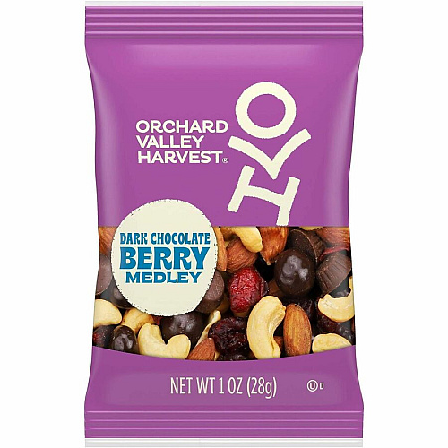 Orchard Valley Harvest Snack Box No Artificial Flavor - Dark Chocolate - 1 oz - 8/Bag - 16 / Carton (22002945)