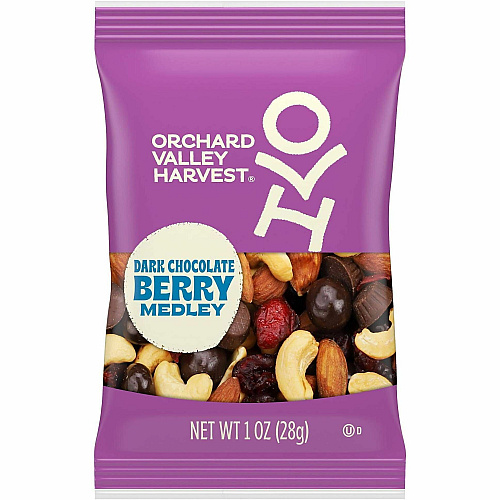 Orchard Valley Harvest Snack Box No Artificial Flavor - Dark Chocolate - 1 oz - 8/Bag - 16 / Carton (22002945)