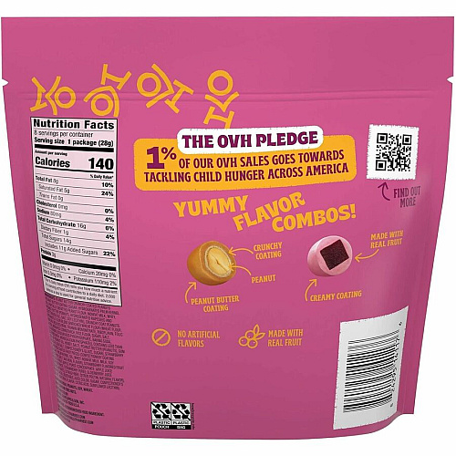 Orchard Valley Harvest Snack Box No Artificial Flavor - Strawberry, Crunchy Peanut Butter - 1 oz - 8/Bag - 16 / Carton (22002942)