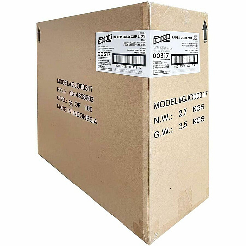 Genuine Joe Lids for Paper Cold Cups Clear - 1000 Lids/Box - 1 Carton (GJO00317)