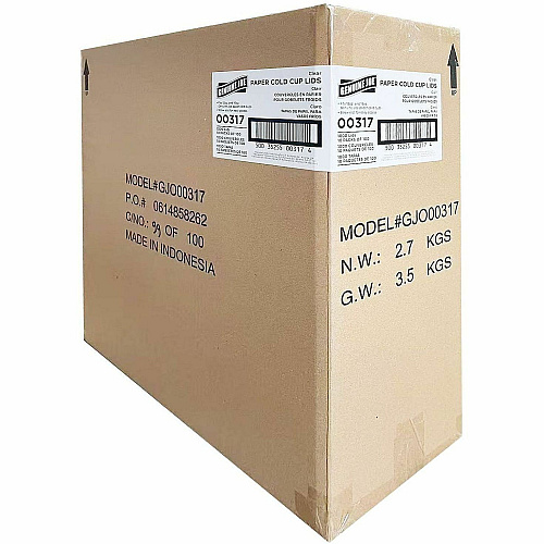 Genuine Joe Lids for Paper Cold Cups Clear - 1000 Lids/Box - 1 Carton (GJO00317)