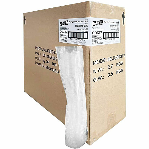 Genuine Joe Lids for Paper Cold Cups Clear - 1000 Lids/Box - 1 Carton (GJO00317)