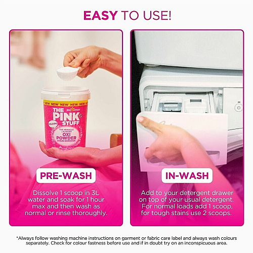 The Pink Stuff Laundry Oxi Powder Stain Remover (20148)