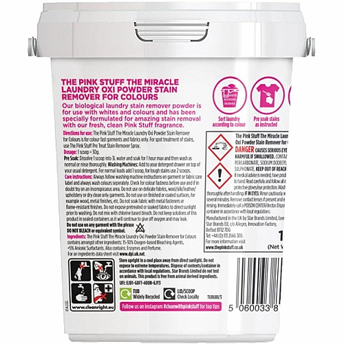 The Pink Stuff Laundry Oxi Powder Stain Remover (20148)
