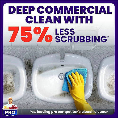 Mr. Clean Deep Cleaner with Bleach For Multi Surface, Multipurpose - Ready-To-Use - Liquid, Spray - 32 fl oz (1 quart) - Recommended For: Soil Remover, Grime Remover, Mold Remover, Stain Remover, Odor Remover - Alkylphenols-free, Benzene-free, Lea (25677)