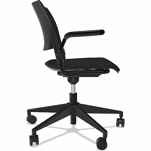 NIMA Swivel-Base Desk-Height Chairs Black Seat Color - Fabric Seat Material - Nero Frame Color - Steel Frame Material - Black - Plastic - Armrest - 1 Carton (1150)