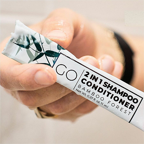 Go Mouthwash Go Essentials Travel-Size 2-in-1 Shampoo/Conditioner Packets (SC250)