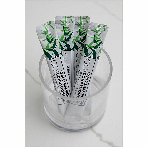 Go Mouthwash Go Essentials Travel-Size 2-in-1 Shampoo/Conditioner Packets (SC250)
