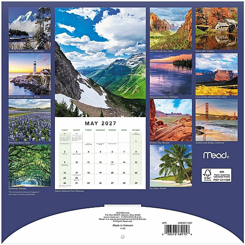 Mead America the Beautiful Monthly Wall Calendar (LME32710)