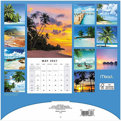 Mead Paradise Monthly Wall Calendar (LME17810)