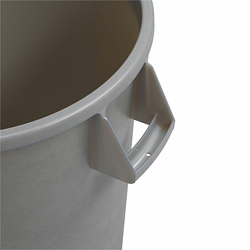 Sparta Bronco Round Waste Containers Open Top - 44 gal Capacity - Round - Manual - For Food Service - Durable, Reinforced, Stackable, Ergonomic Handle, Recyclable - 31.6" Height x 24.2" Width x 24.2" Depth - Plastic, Linear Low-Density Polyet (84104423CT)