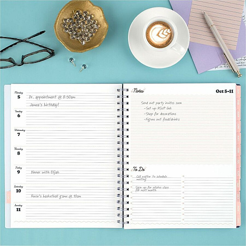 Mead CatCoq Retro Flower Weekly/Monthly Planner (CC02905)