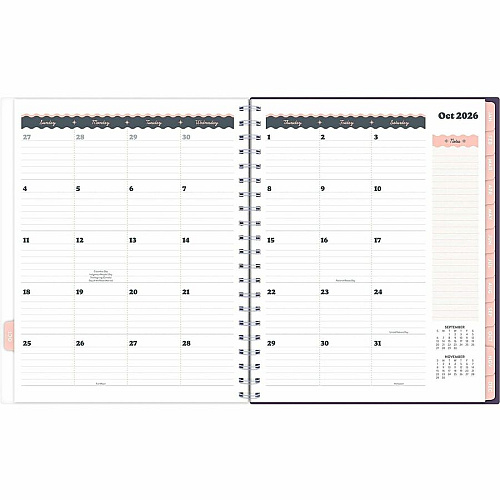 Mead CatCoq Retro Flower Weekly/Monthly Planner (CC02905)
