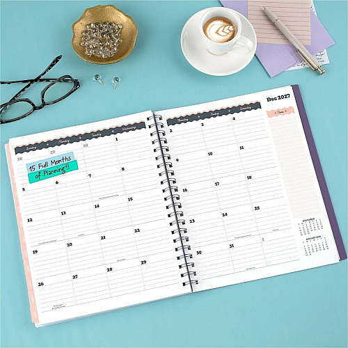 Mead CatCoq Retro Flower Weekly/Monthly Planner (CC02905)