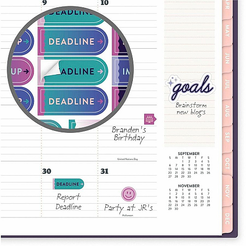 Mead CatCoq Retro Flower Weekly/Monthly Planner (CC02905)