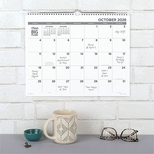 Mead BIG PLANS Monthly Wall Calendar (CR30707)