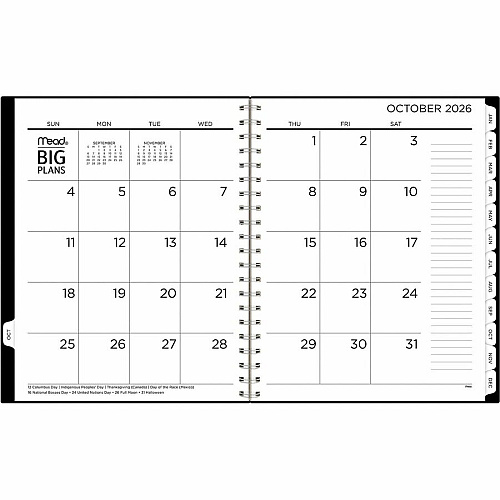 Mead BIG PLANS Weekly/Monthly Planner (CRW63005)