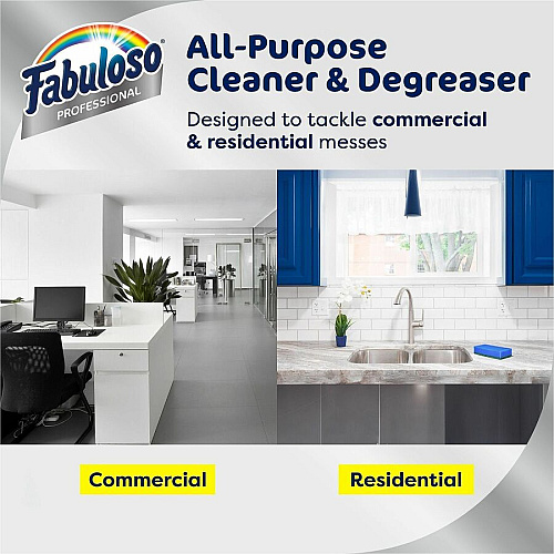 Fabuloso Ocean Multi-use Cleaner For Multipurpose - Concentrate - Liquid - 125 fl oz (3.9 quart) - Citrus, Fresh, Lavender Scent - Recommended For: Grease Remover, Stain Remover - Long Lasting, Deodorize - Aqua4 / Carton (61051911)