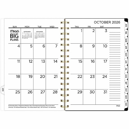 Mead BIG PLANS Tea Part Weekly/Monthly Planner (1834430)