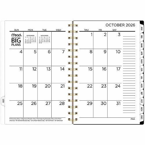 Mead BIG PLANS Tea Part Weekly/Monthly Planner (1834430)