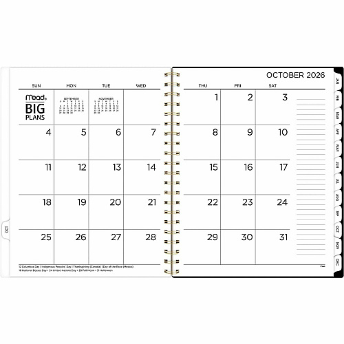 Mead BIG PLANS Tea Part Weekly/Monthly Planner (1834630)